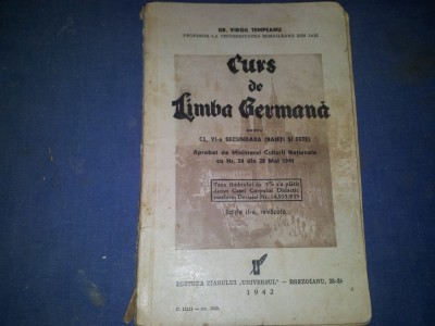 CURS DE LIMBA GERMANAPENTRU CLASA AVI-A SECUNDARA foto