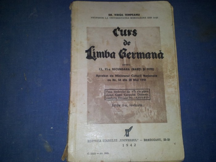 CURS DE LIMBA GERMANAPENTRU CLASA AVI-A SECUNDARA