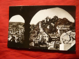Ilustrata - Sighisoara - Vedere din Turnul cu Ceas , circulat 1969, Circulata, Fotografie