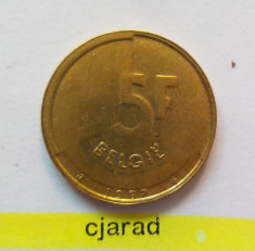 Moneda 5 Franci - Belgia 1987 *cod 1225 foto