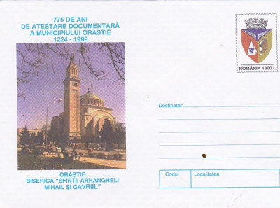 bnk fil Intreg postal 1999 - Orastie Biserica Sf Arhangheli Mihail si Gavril foto