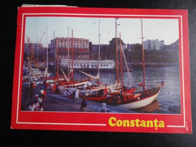 SEPT15-Vedere/Carte postala-Constanta-Ziua Marinei in portul Tomis-circulata foto
