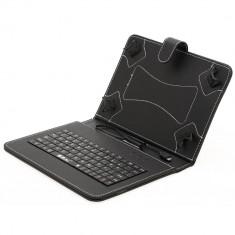 Husa tableta 9 inch cu tastatura micro usb model X , Neagra - COD 110 - foto