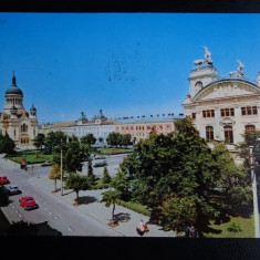 SEPT15-Vedere/Carte postala-Cluj-Piata Victoriei-Intreg postal-circulata