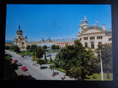 SEPT15-Vedere/Carte postala-Cluj-Piata Victoriei-Intreg postal-circulata foto