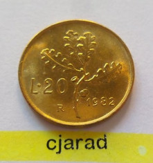 Moneda 20 Lire - Italia 1982 *cod 1219 UNC foto