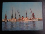 SEPT15-Vedere/Carte postala-Constanta-Vedere din port-Vapoare-circulata