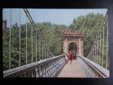 SEPT15-Vedere/Carte postala-Craiova-Podul suspendat din Parcul poporului, Circulata, Printata