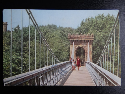 SEPT15-Vedere/Carte postala-Craiova-Podul suspendat din Parcul poporului foto