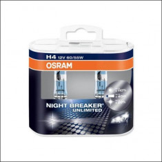 Bec Osram Night Breaker Unlimited H4 12V 60W/55W Cutie 2 bucati cod 64193NBU foto