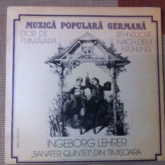 Banater Quintet Timisoara Ingeborg lehrer disc vinyl lp muzica populara germana