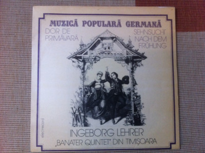 Banater Quintet Timisoara Ingeborg lehrer disc vinyl lp muzica populara germana foto