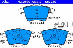 Set placute frana fata VW Transporter 5 V ATE cod 13.0460-7236.2 foto