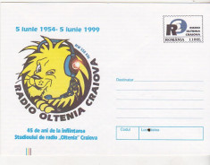 bnk fil Intreg postal 1999 - 45 ani Radio Oltenia Craiova foto
