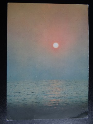 SEPT15-Vedere/Carte postala-Constanta-Resarit de soare la mare-circulata foto