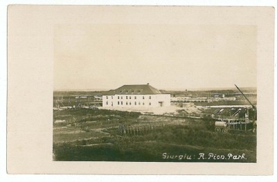 2009 - GIURGIU, Parcul si serele Romania - old postcard, real FOTO - used - 1918 foto