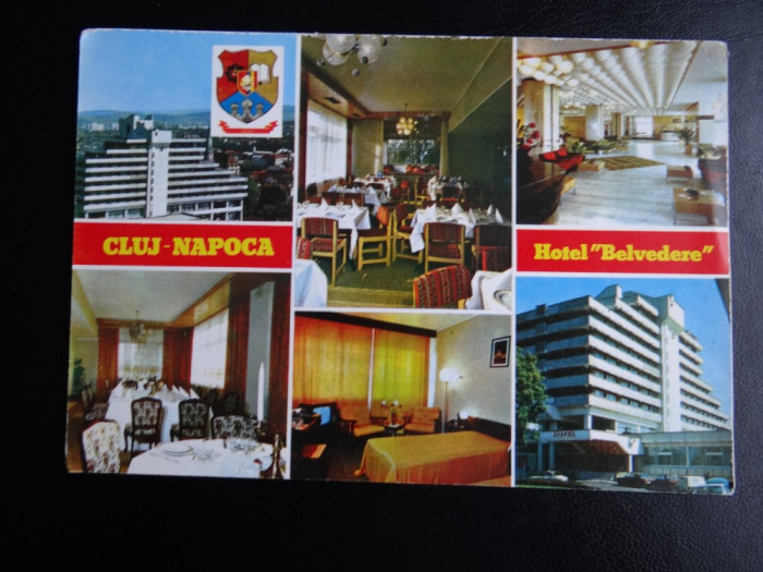 SEPT15-Vedere/Carte postala-Cluj-Napoca-Hotel Belvedere-necirculata