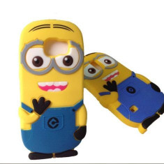 Husa MINIONS ( 1 bucata ) silicon soft Samsung Galaxy S6 si folie ecran