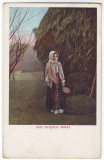 256 - ETHNIC woman, port popular - old postcard - unused, Necirculata, Printata
