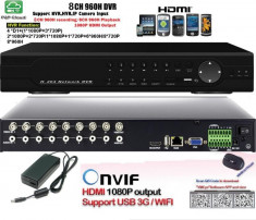 DVR hybrid 8 canale full 960H 9008HAVL foto