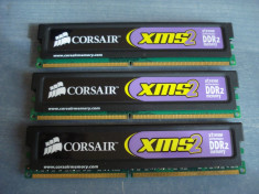 Memorie ram ddr2 corsair xms 2 pc2 6400 800 mhz 1gb 2gb 3gb 4gb cu radiator foto