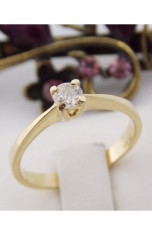 Inel aur 14k, Diamant cca. 0.22 ct., 2.18 grame foto