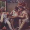 1554 - BRASOV, Ethnic, shepherds to tavern - old postcard - used