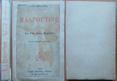 Bienstock , Rasputin , sfarsitul unui regim , Paris , 1922 foto