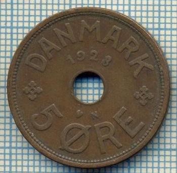6705 MONEDA - DANEMARCA (DANMARK) - 5 ORE - ANUL 1928 -starea care se vede foto