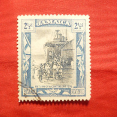 Timbru 2 1/2 pence albastru -Jamaica 1920 -Intoarcerea Trupe Britanice