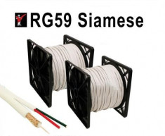 Cablu RG59 coaxial cu alimentare rola 300m CA3RG59 foto