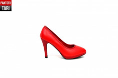 Heels and Pumps RossoSuede (Marime: 39) foto