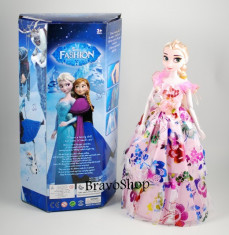 Papusa ELSA 30 cm din FROZEN (rochita roz) - Muzica si lumini! foto