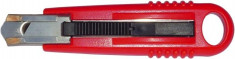 Cutter cu lama retractabila automat, TURIKAN SX-12-1 (rezerva 75 x 15mm) foto