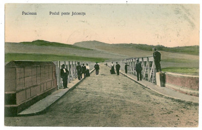 1842 - PUCIOASA, Dambovita, bridge on the Ialomita river - old PC - used - 1910 foto