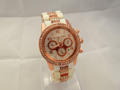 Ceas Dama Michael Kors Premium WHITE Rose Edition Elegant + Cutie cadou foto