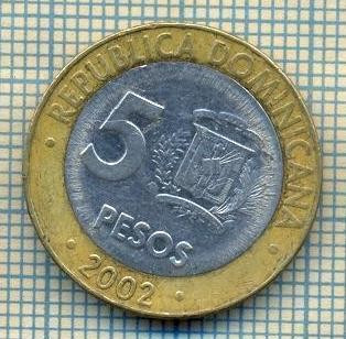 6818 MONEDA - REPUBLICA DOMINICANA - 5 PESOS - ANUL 2002 -starea care se vede foto