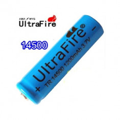 Acumulator UltraFire 3.7V 1200mAh 14500 (tip AA) pt laser, lanterna, Cree foto