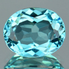 TOPAZ NATURAL OVAL ALBASTRU-VERDE BRAZILIA-3.91 CT foto