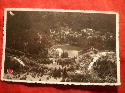 Ilustrata Tusnad 1935 ,circulat cu Timbrul Culturii ,cu perforatii pt.dosar foto