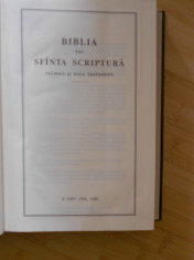 BIBLIA SAU SFINTA SCRIPTURA 1989 - 1990 - TRADUCERE CORNILESCU foto