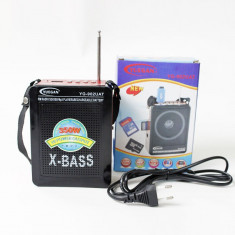 Boxa portabila cu mp3 fm radio SD/USB aux X-BASS 350 W lanterna YH-902UAT foto