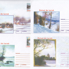 bnk fil Lot 5 intreguri postale 2001 - Peisaj de iarna