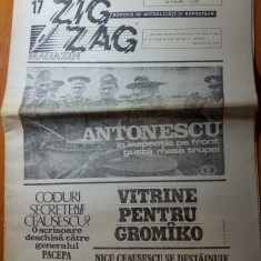 ziarul zig zag 3-9 iulie 1990 ( maresalul antonescu pe prima pagina )