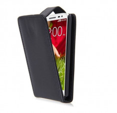 Husa piele eco friendly LG G2 , flip cover cu clapeta, inchidere magnetica foto