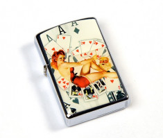 Bricheta model zippo - poker ( model 2 ) foto