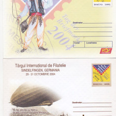 bnk fil Lot 2 intreguri postale 2004 Targul filatelic international Sindelfingen