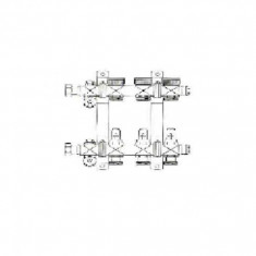 Distribuitor din inox DN25 cu debitmetre 3 circuite Oventrop 1404353 foto