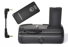 Grip foto compatibil Canon 100D cu telcomanda IR foto