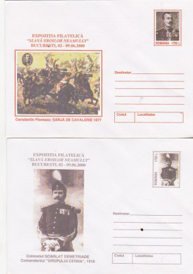 bnk fil Lot 2 intreguri postale 2000 - Expofil Slava eroilor neamului Bucuresti foto